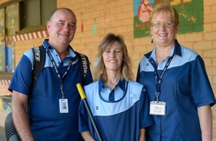 ISS cleaning Placemakers on site at a school