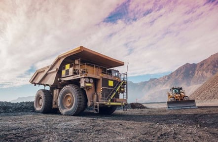 Mining machinery on site